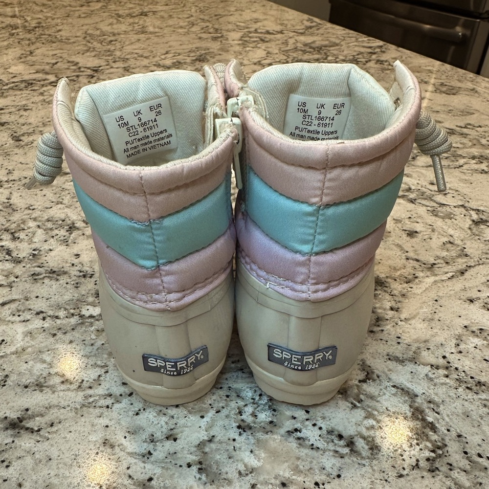 Sperry Little Kid's Saltwater Duck Boots Multicolor Pastel Size 10